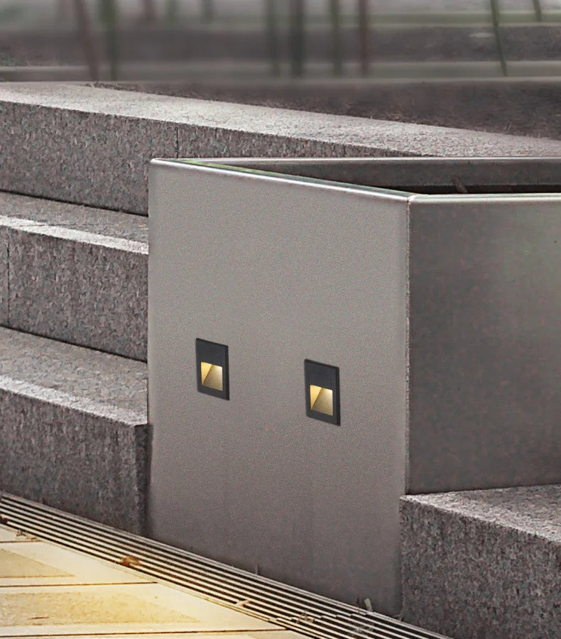 LED Deck Step Light 15Leds IP65 Waterproof Underground Lamp Recessed Stair Paitio Ground Floor Garden Landscape Wall Outdoor
