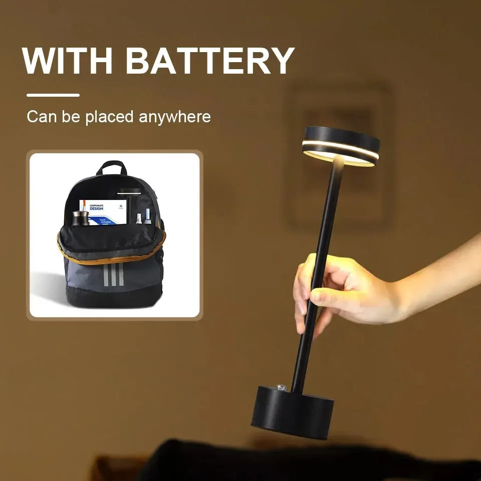 LED Ambient Table lamp 3 Color Stepless Dimming Touch Small Night Light Desk Light For Cafe Bar Restaurant Bedroom Decor Gift