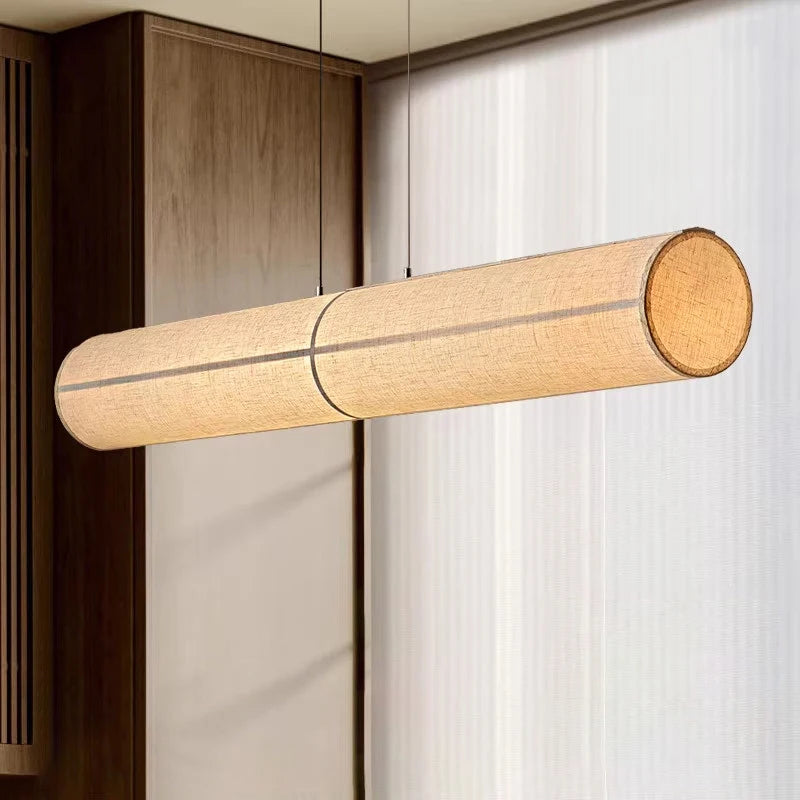 Copenhagen Pendant Light led long cloth tube Light vintage Designer Light Fixture for Living Room Bedroom Corner dining lamp