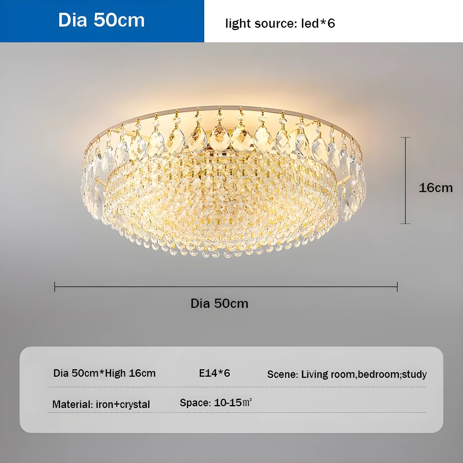 French Luxury LED Crystal Ceiling Lamp Villa Living Room Restaurant Highend Bedroom Water Droplet Chandelier Home Decor Lighting
