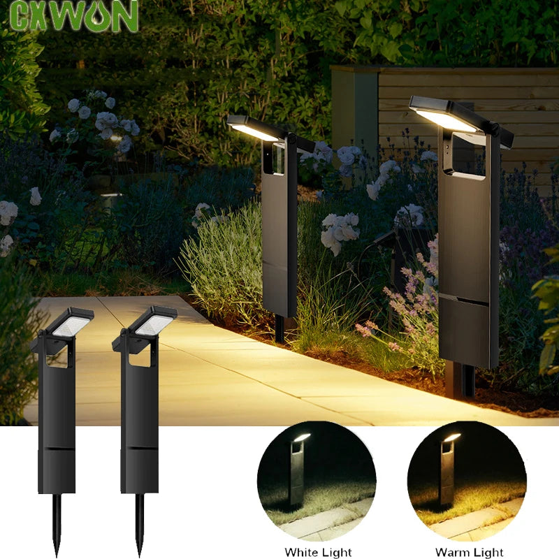 Solar Powered LED Pathway Lights, Outdoor Waterproof Garden Lamp, Warm White Light, Landscape Lighting Decor for Lawn