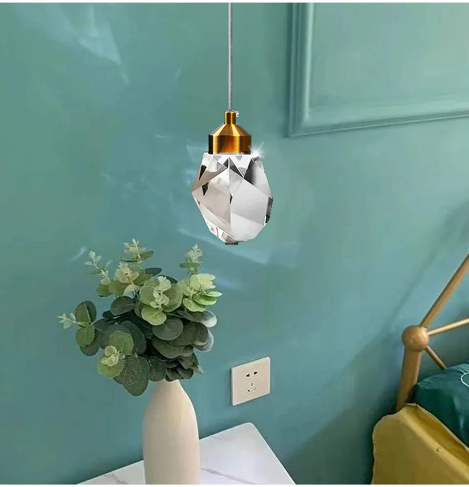 Luxury Pendant Lights For Dining Living Room Bedroom Bedside Kitchen Cafe Bar Indoor Decor LED Crystal Hanging Ceiling Lamps