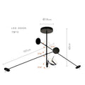 Creative Led Chandelier Black Lustre Adjustable Indoor Lights Bedroom Hanging Lamp Living Room Dining Room Lighting Fixtures