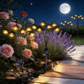 Solar Outdoor Lantern Light with 6 Warm LEDs Retro Garden Decor for Patio Yard Pathway Landscape Lighting