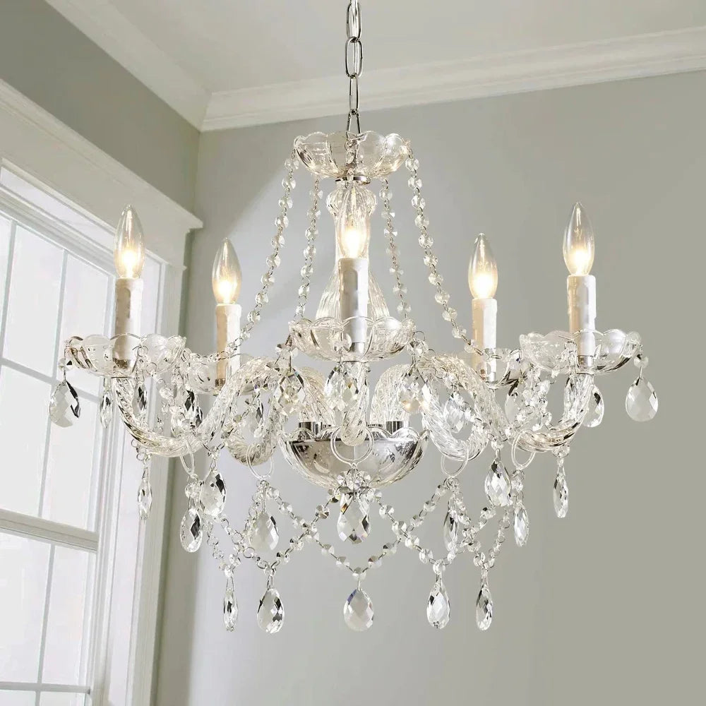 Luxury Chandeliers Europe Crystal Chandelier Decor Loft Living Room Home Bedroom Kitchen  Pendant Lamps Indoor Lighting Fixture