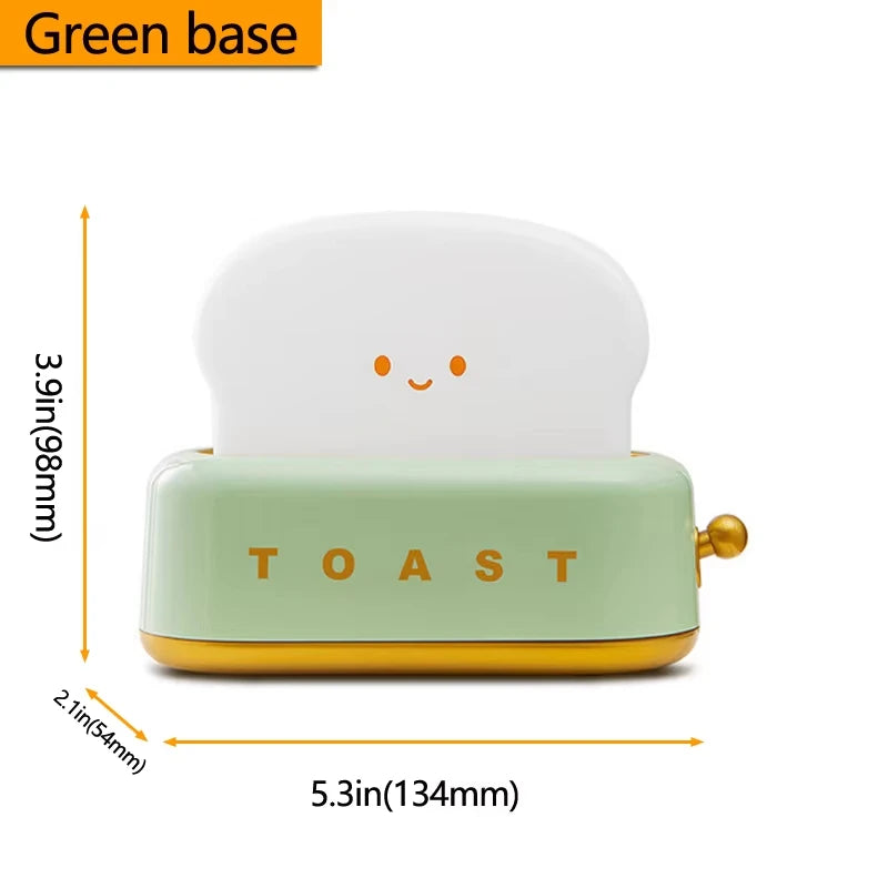Cute Cartoon Night Light for Kids Bedroom,Toast Bread/Chick/Duck Shaped Led Lamp,Battery Powered or Rechargeable Optional,Gift