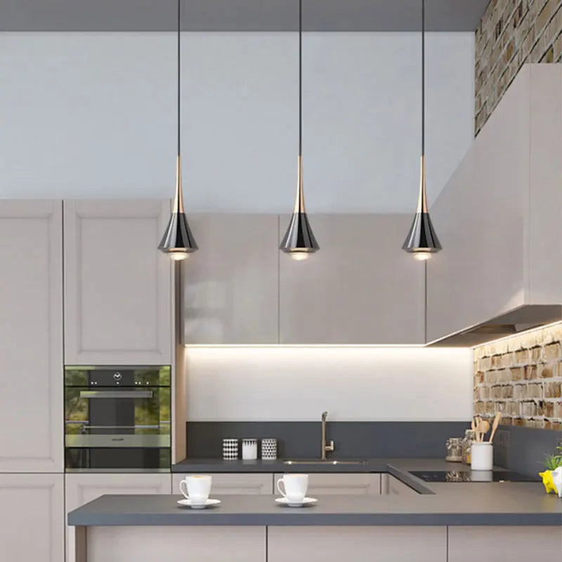 LED Pendant Lights 3 Light Colors 6W Chandelier Modern Home Adjustable Height Hanging Line Light Bedroom Bedside Bar Restaurant