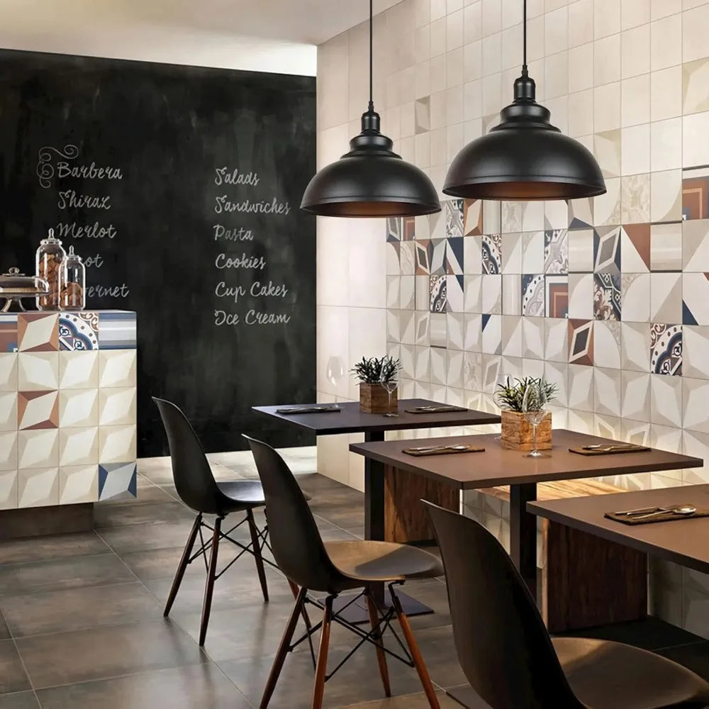 30CM Pendant Lighting Vintage Industrial Fixtures Metal Farmhouse Chandelier Lights Ceiling Lamp for Kitchen Dining Room Bedroom