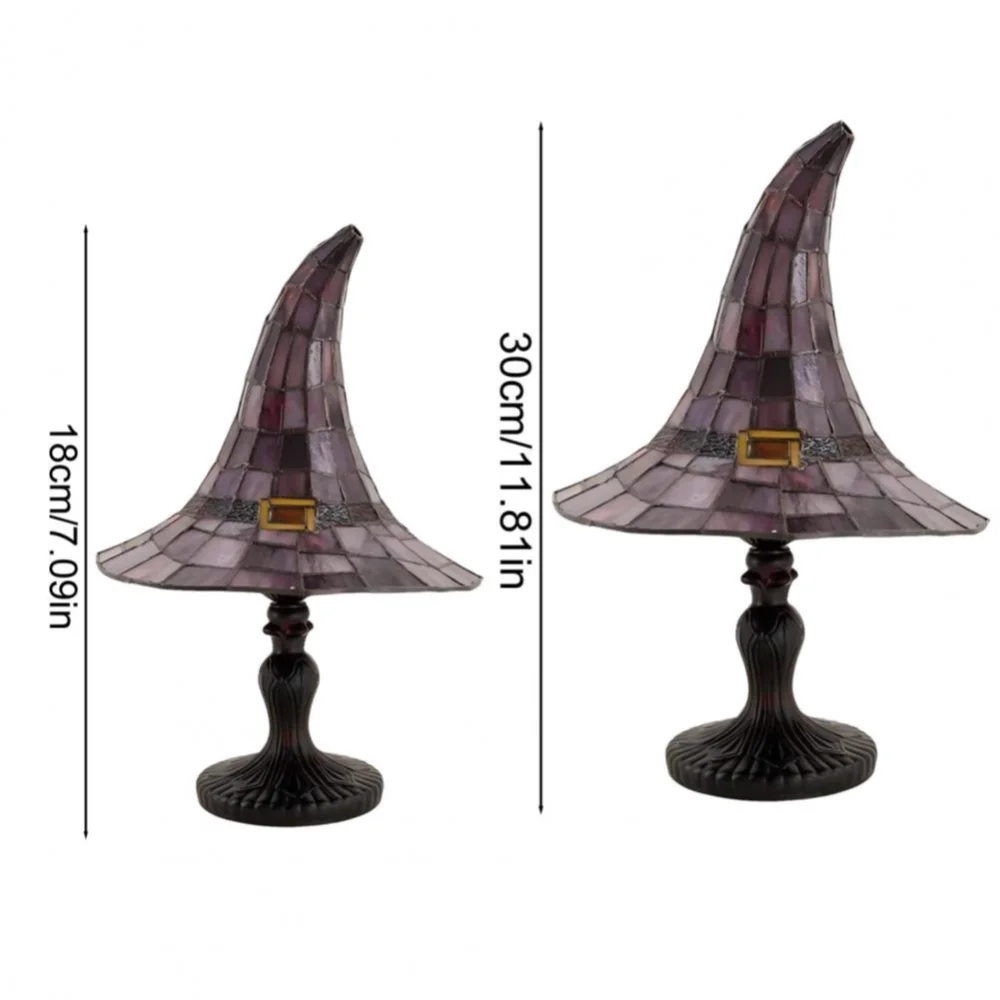  Gothic Night Lamp Witch Hat Lamp Table Lamp Night Light Living Room Bedroom Decoration Halloween Desktop Decorative Light