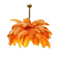 Nordic LED Feather Pendant Lamp Ins Girl Ceiling Chandelier for Living Room Bedroom Minimalist Home Decor Creative Lighting