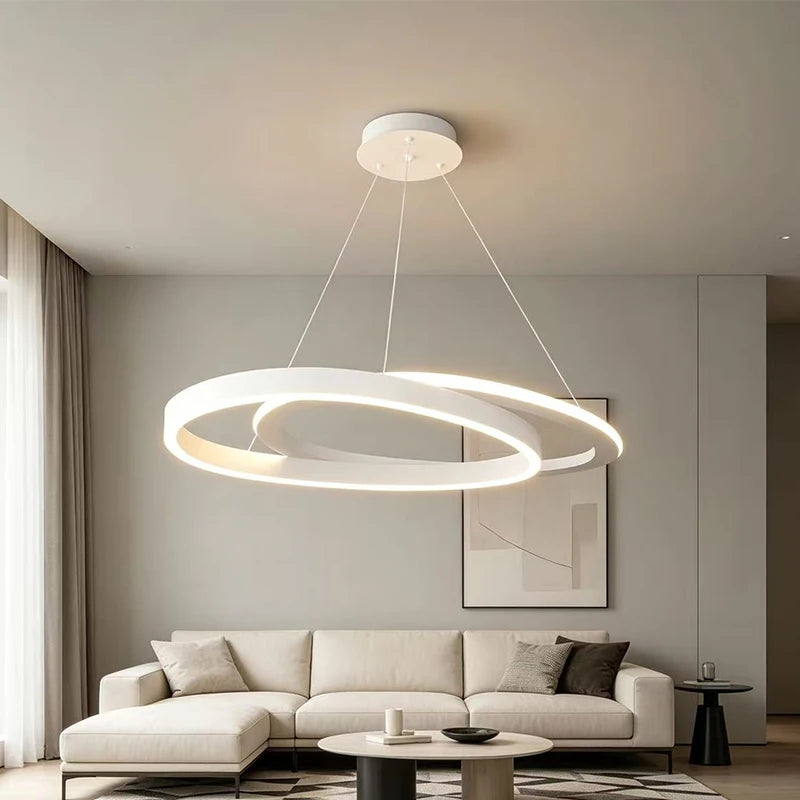 Modern Led Ceiling Chandelier Circular Ring Chandelier Living Bedroom Dining Room Lighting Home Indoor Lighting Decor Chandelier