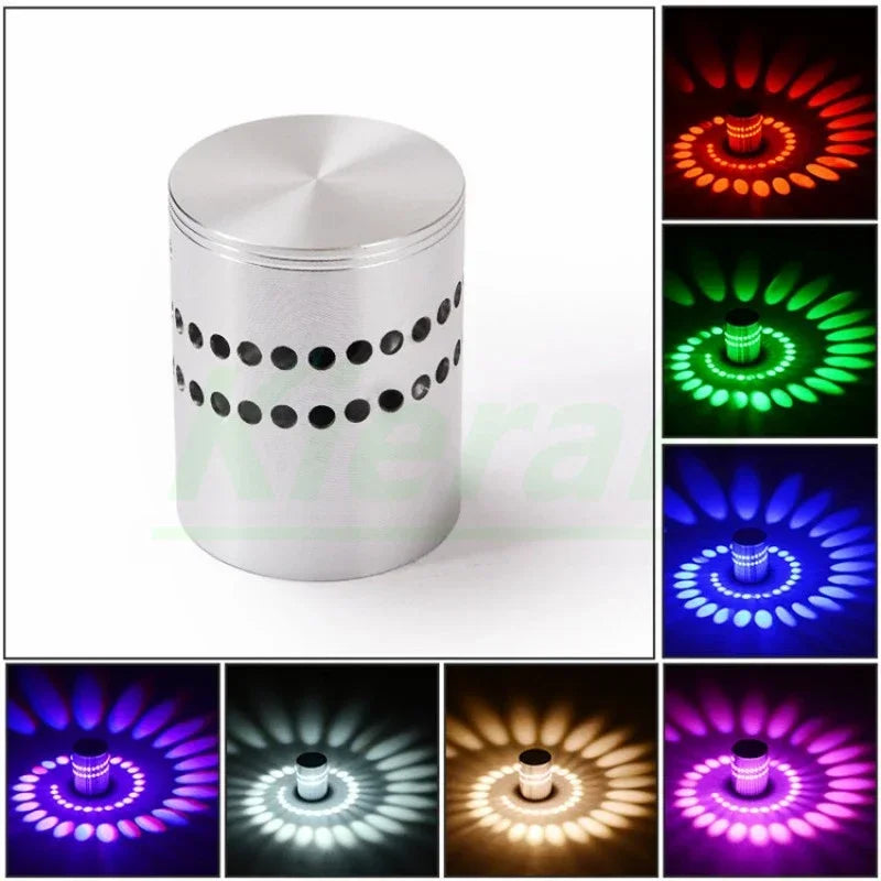 Nordic Modern Spiral Lighting LED Wall Lamp Living Room Bedroom Bedside Lamp KTV Bar Hotel Marvellous Room Decorative Wall Light