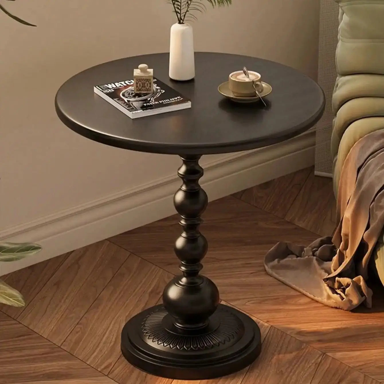 Nordic Coffee Table Sofa Side Table Vintage Metal Corner Round Table Bedside Reading Desk Furniture Living Room Decoration