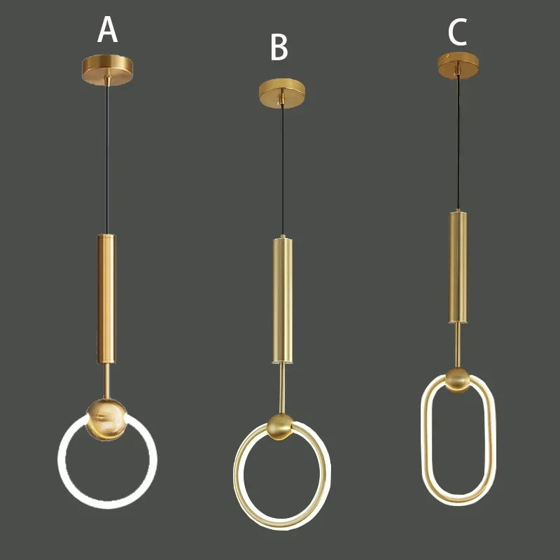 Pendant Lamp Bedroom Bedside Lamp Modern Minimalist Nordic Light Luxury Chandelier Restaurant TV Background Wall Chandelier