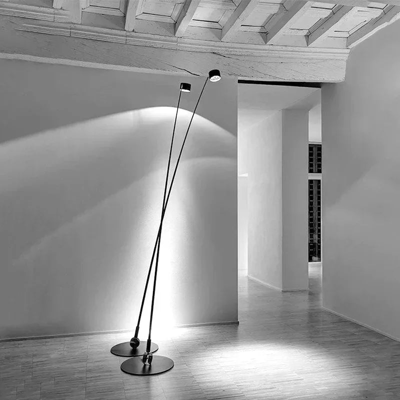 Modern Minimalist Floor Lamp Atmosphere Living Room Sofa Standing Straight Rod Fishing Floor Lamp