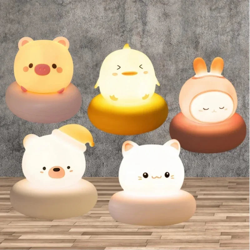Rechargeable LED Night Light for Kids 3 Level Dimmable Nursery Sleeping Nightlights for Breastfeeding Toddler Baby Decor