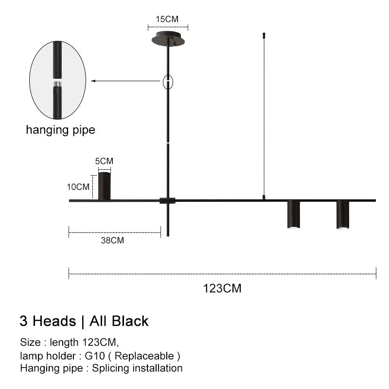 modern pendant lights chandelier Dining Room kitchen black hanging lamp Living Room bedroom bar art decoration lighting