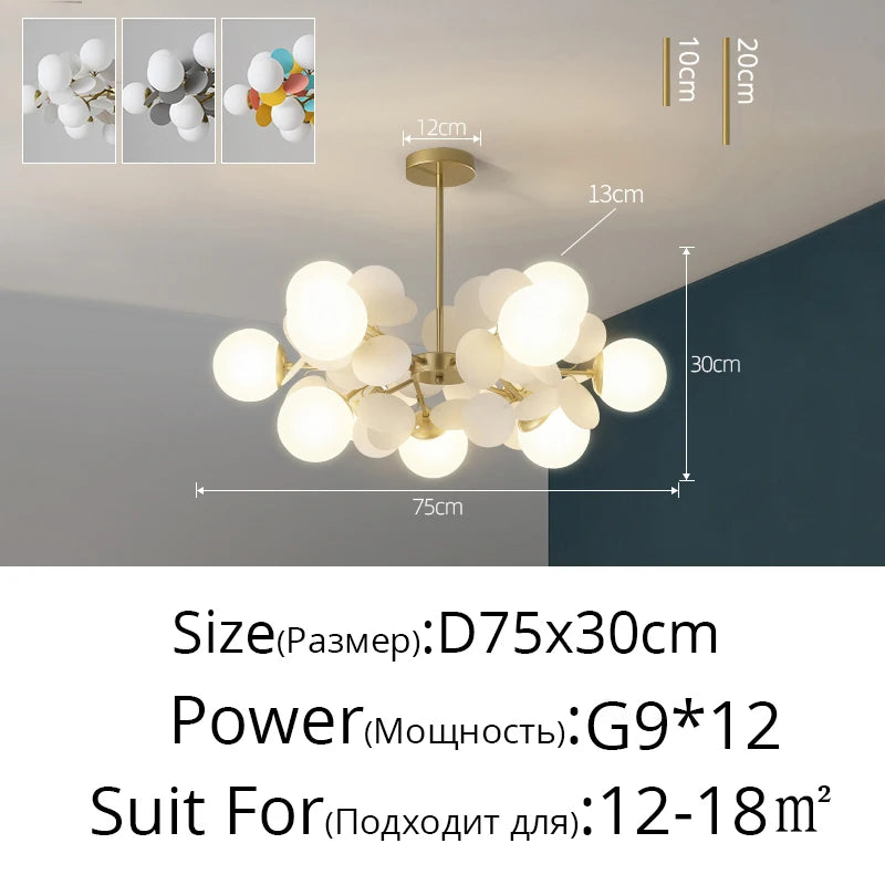 Colorful Flash New LED Modern Chandelier Lights Living Dining Room Bedroom Villa Pendant Flats Bar Aisle Indoor Lighting Lamps