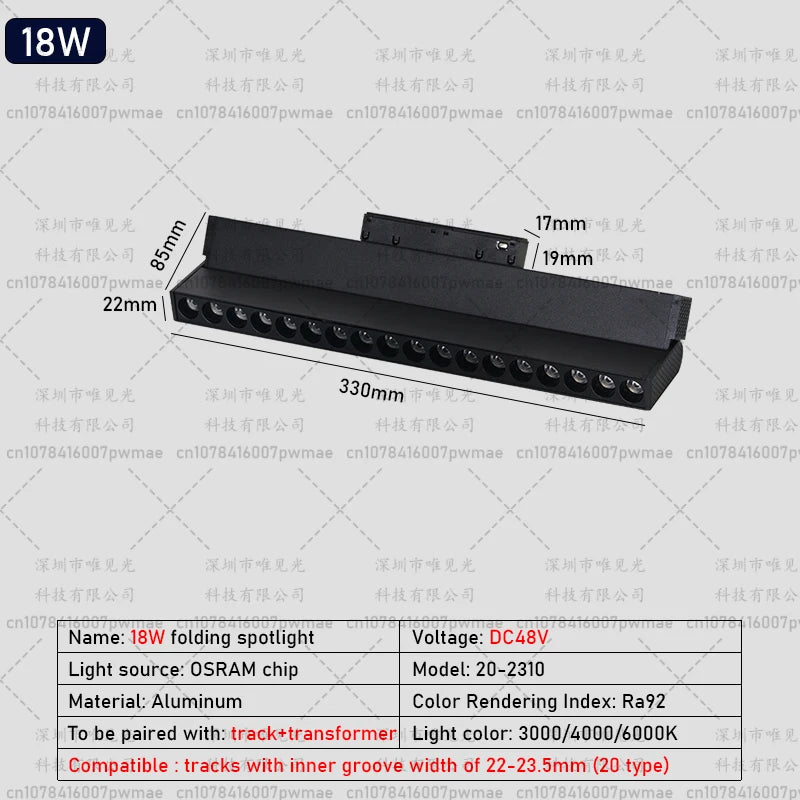 Modern Magnetic Track Light Ceiling Lamp Embedded Spotlight Floodlight, Livingroom Lighting Magnetic Rail Indoor Lighting System