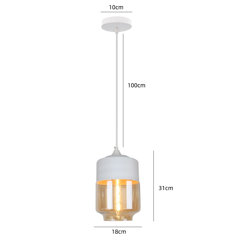 Modern Glass Pendant Lights Kitchen Dining Room Bedside Hanging Lamps For Ceiling Chandelier Restaurant Suspension Luminaire