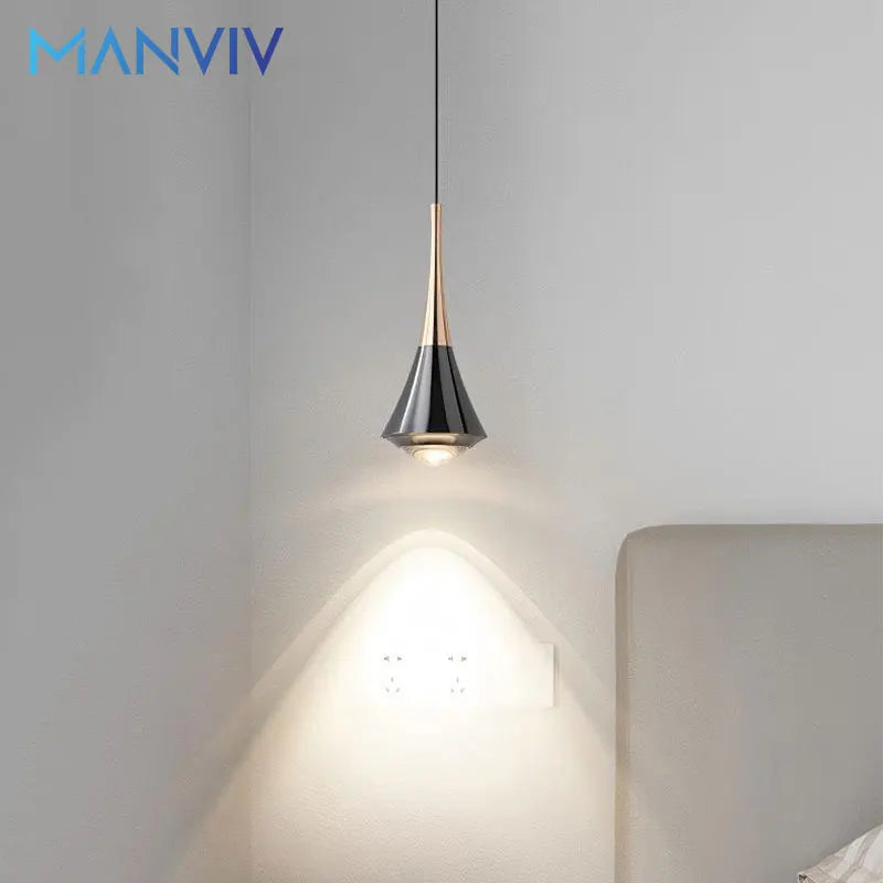 LED Pendant Lights 3 Light Colors 6W Chandelier Modern Home Adjustable Height Hanging Line Light Bedroom Bedside Bar Restaurant